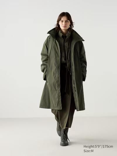 Пальто Uniqlo:C оливкове Hooded Coat  708711 фото