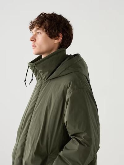 Пальто Uniqlo:C оливкове Hooded Coat  708711 фото