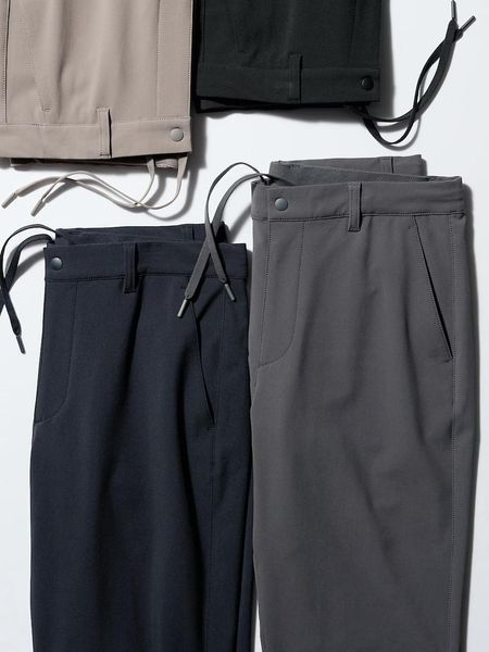 Брюки Uniqlo темно-серые HEATTECH Easy Trousers (2-Way Stretch) 78541 фото