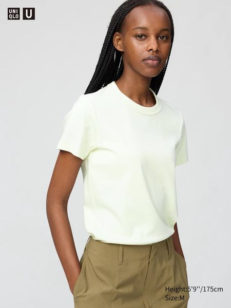 Футболка Uniqlo U кремова Crew Neck T-Shirt 84291111 фото
