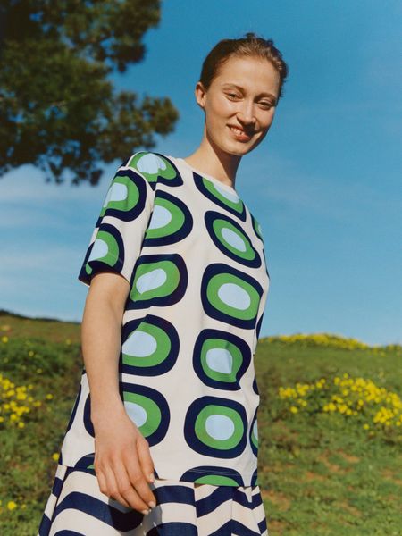 Футболка Uniqlo+Marimekko в принт 67861 фото