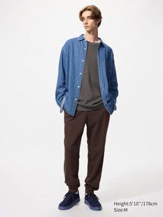 Спортивные брюки UNIQLO коричневые Sweatpants 7985 фото