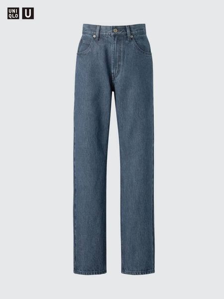 Джинсы Uniqlo U синие High Rise Regular Jeans 840011 фото