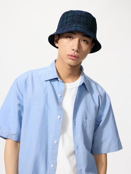Панама Uniqlo бежева UV Protection Reversible Bucket Hat 8427 фото
