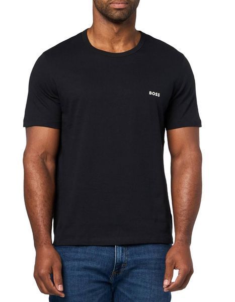 Футболка Boss чорна Classic Logo Cotton T-Shirt 8491 фото