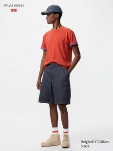 Шорты Uniqlo+JW Anderson синие Cargo Shorts 8514 фото