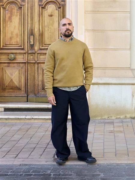 Свитер Uniqlo желтый Washable Milano Ribbed Crew Neck Jumper 80161 фото