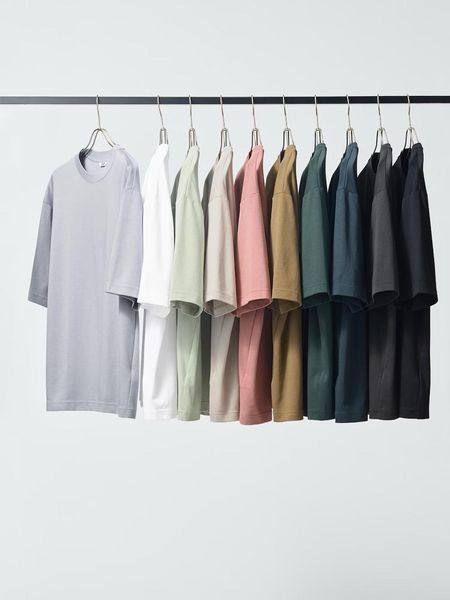 Футболка Uniqlo U темно-синяя AIRism Cotton Oversized Crew Neck T-Shirt 8103 фото