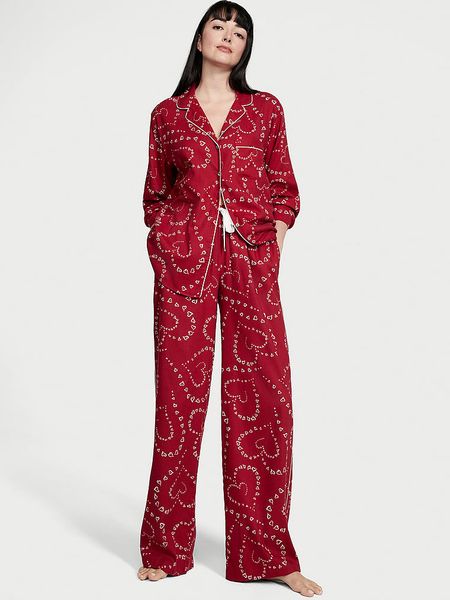 Пижама Victoria's Secret Flannel Long Pajama Set 6701 фото