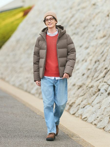Шапка Uniqlo бежева HEATTECH Ribbed Beanie (Marled Yarn) 8233 фото