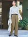 Брюки Uniqlo зеленi Pleated Wide Trousers 73951 фото 3