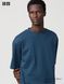 Футболка Uniqlo U темно-синяя AIRism Cotton Oversized Crew Neck T-Shirt 8103 фото 1
