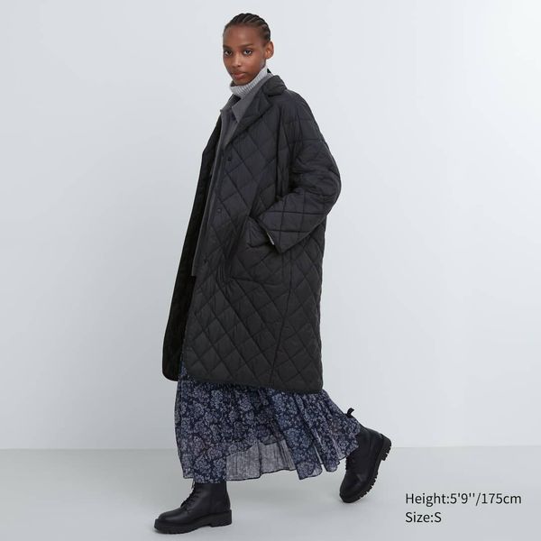 Пальто Uniqlo:C чорне WARM PADDED OVERSIZED COAT 6493 фото