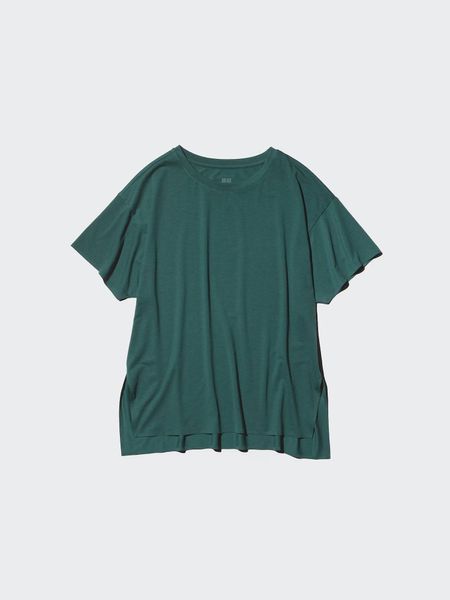 Футболка Uniqlo пудрова AIRism Seamless T-Shirt 8126 фото