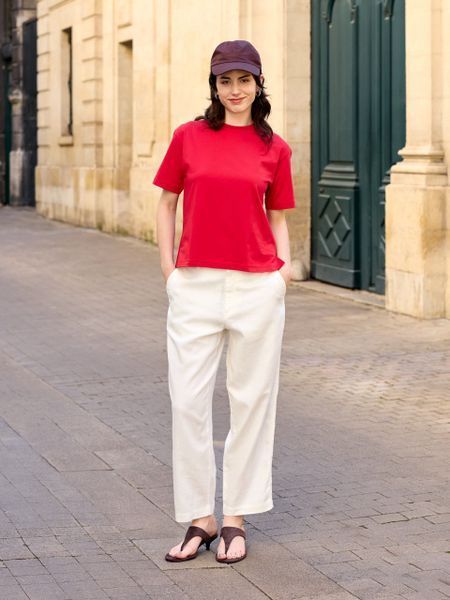 Бейсболка Uniqlo коричневая Adjustable Linen Blend Cap 8539 фото
