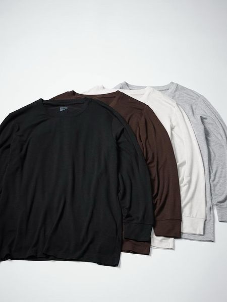 Лонгслiв Uniqlo:С коричневий HEATTECH Extra Warm Cashmere Blend T-Shirt 82681 фото