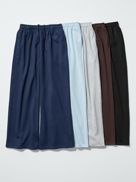 Спортивные штаны Uniqlo темно-зеленые Wide Sweatpants 8589 фото