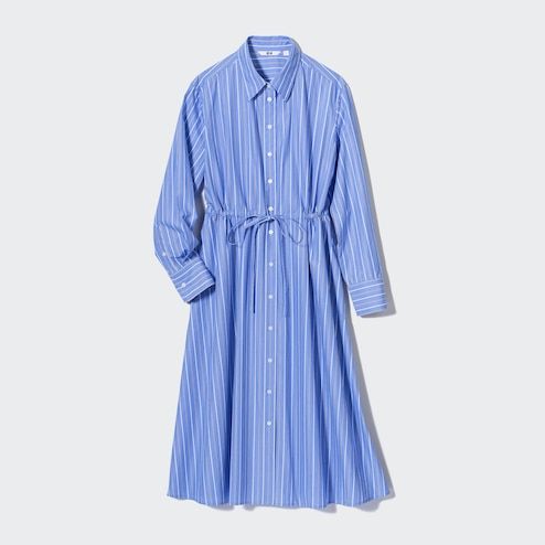 Сукня-сорочка Uniqlo блакитна 6552 фото