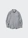 Сорочка Uniqlo лляна сіра Premium Linen Long Sleeve Shirt (Stripe) 8361 фото 3