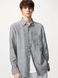 Сорочка Uniqlo лляна сіра Premium Linen Long Sleeve Shirt (Stripe) 8361 фото 1