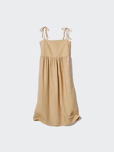 Сукня Uniqlo бежева Linen Blend Camisole Dress 7335 фото