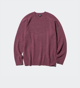 Джемпер Uniqlo бордовий Lambswool Crew Neck Jumper 7743 фото