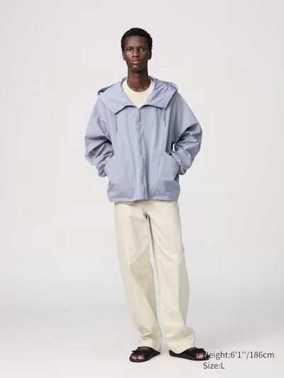 Куртка Uniqlo світло-блакитна легка Hooded Blouson із серії U 7511 фото