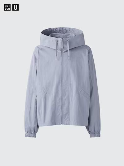 Куртка Uniqlo світло-блакитна легка Hooded Blouson із серії U 7511 фото