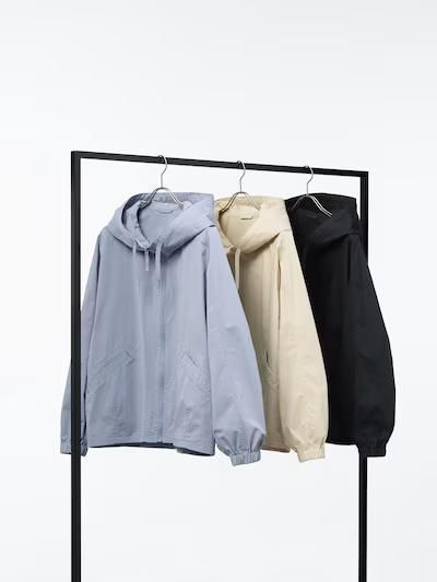 Куртка Uniqlo світло-блакитна легка Hooded Blouson із серії U 7511 фото