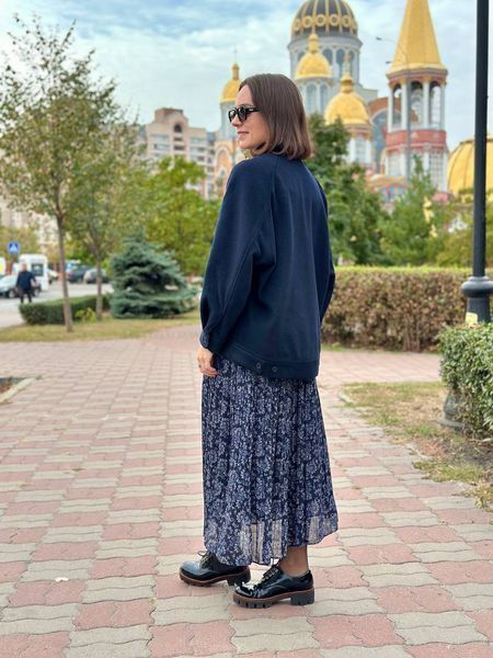Куртка Uniqlo:C темно-синя oversized 6455 фото