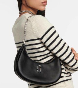 Сумка MARC JACOBS чорна The Curve Black Leather Shoulder Bag 8194 фото