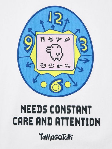 Футболка Uniqlo белая Tamagotchi UT Graphic T-Shirt 8271 фото
