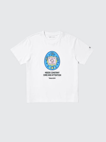 Футболка Uniqlo белая Tamagotchi UT Graphic T-Shirt 8271 фото