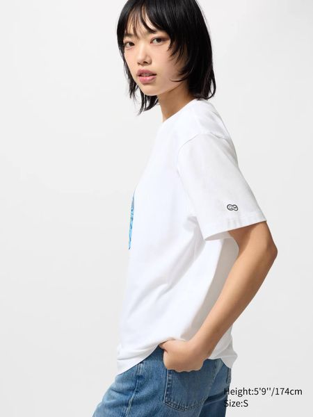 Футболка Uniqlo белая Tamagotchi UT Graphic T-Shirt 8271 фото