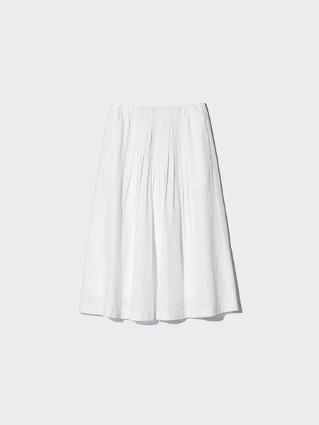 Спідниця Uniqlo чорна Linen Blend Tuck Long Skirt 84921 фото
