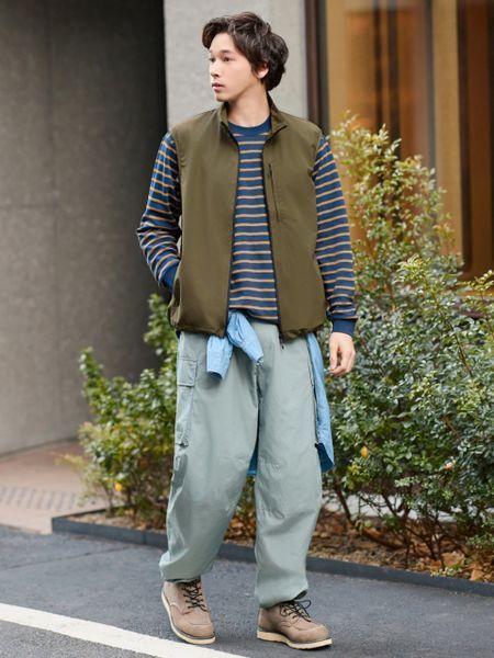 Брюки карго Uniqlo:C свiтло-блакитнi Wide Cargo Pants 7488 фото