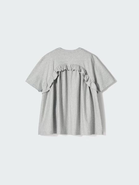 Футболка Uniqlo+Cecilie Bahnsen сіра Frill T-Shirt 85991 фото