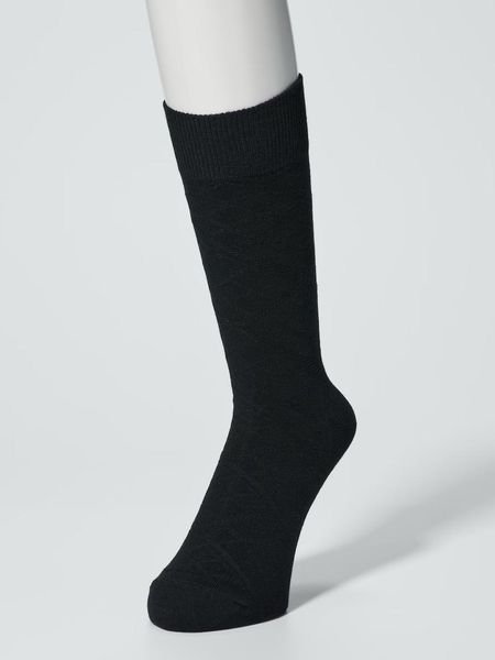 Носки Uniqlo черные Checked Socks  8628 фото