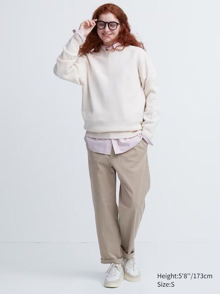 Штаны Uniqlo зеленые Cotton Ankle Trousers 6814 фото