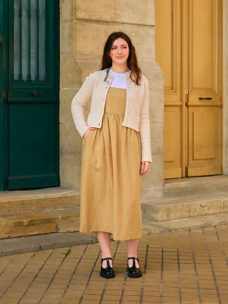 Сукня Uniqlo бежева Linen Blend Camisole Dress 733511 фото