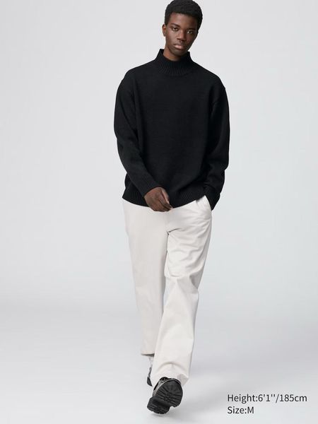 Светр Uniqlo:C чорний Low Gauge High Neck Jumper 7849 фото
