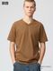 Футболка Uniqlo U коричневая V-Neck T-Shirt 8551 фото 1