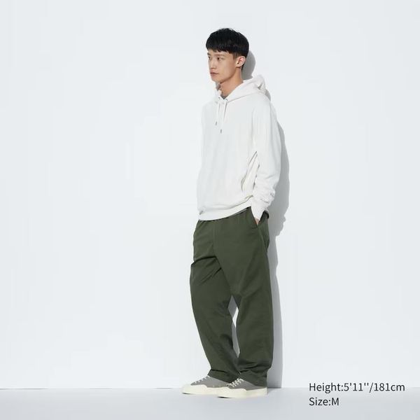 Штани Uniqlo зеленi Cotton Ankle Trousers 6814 фото