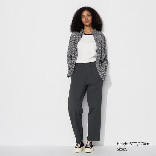 Штаны Uniqlo зеленые Cotton Ankle Trousers 6814 фото