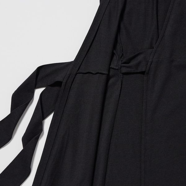 Сукня Uniqlo:C чорна LONG SLEEVED WRAP DRESS 64611 фото