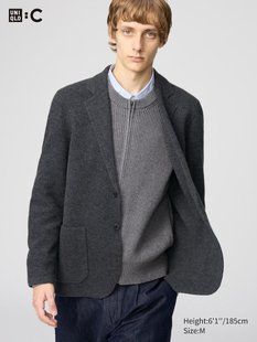 Жакет Uniqlo:C темно-сірий Knitted Jacket 81971 фото