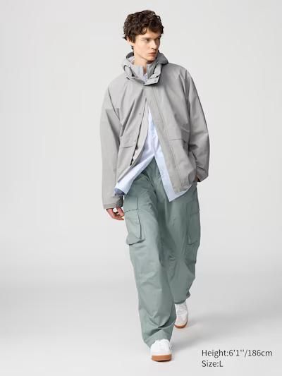 Брюки карго Uniqlo:C свiтло-блакитнi Wide Cargo Pants 74881 фото