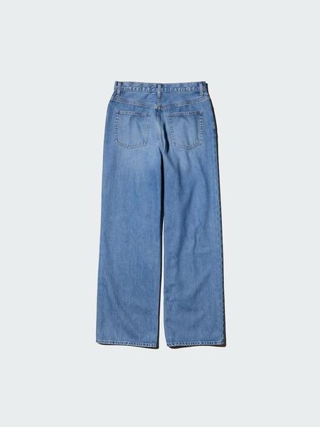 Джинсы Uniqlo синие Wide Straight Jeans 798611 фото
