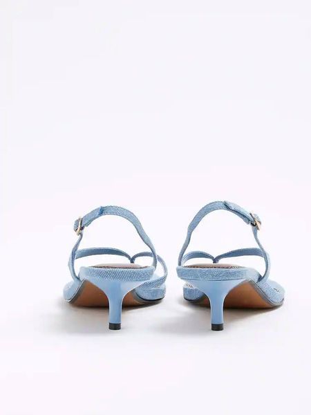 Босонiжки River Island блакитнi thong kitten heeled sandal  7599 фото