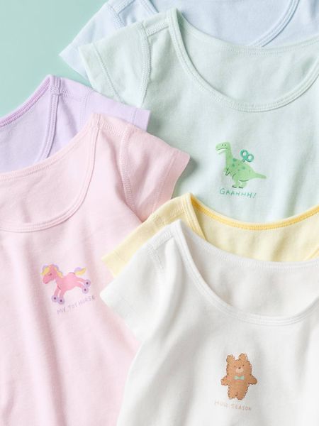 Набір футболок Cotton Ribbed T-Shirt (2 Pack, Printed) 8434 фото